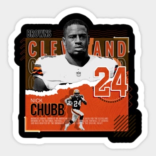 Nick Chubb Football Paper Poster Browns Sticker